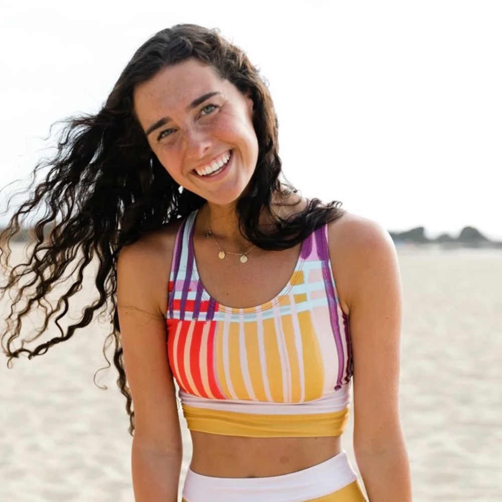 striped nani swim top